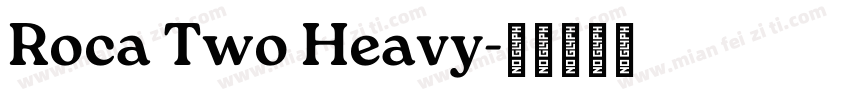 Roca Two Heavy字体转换